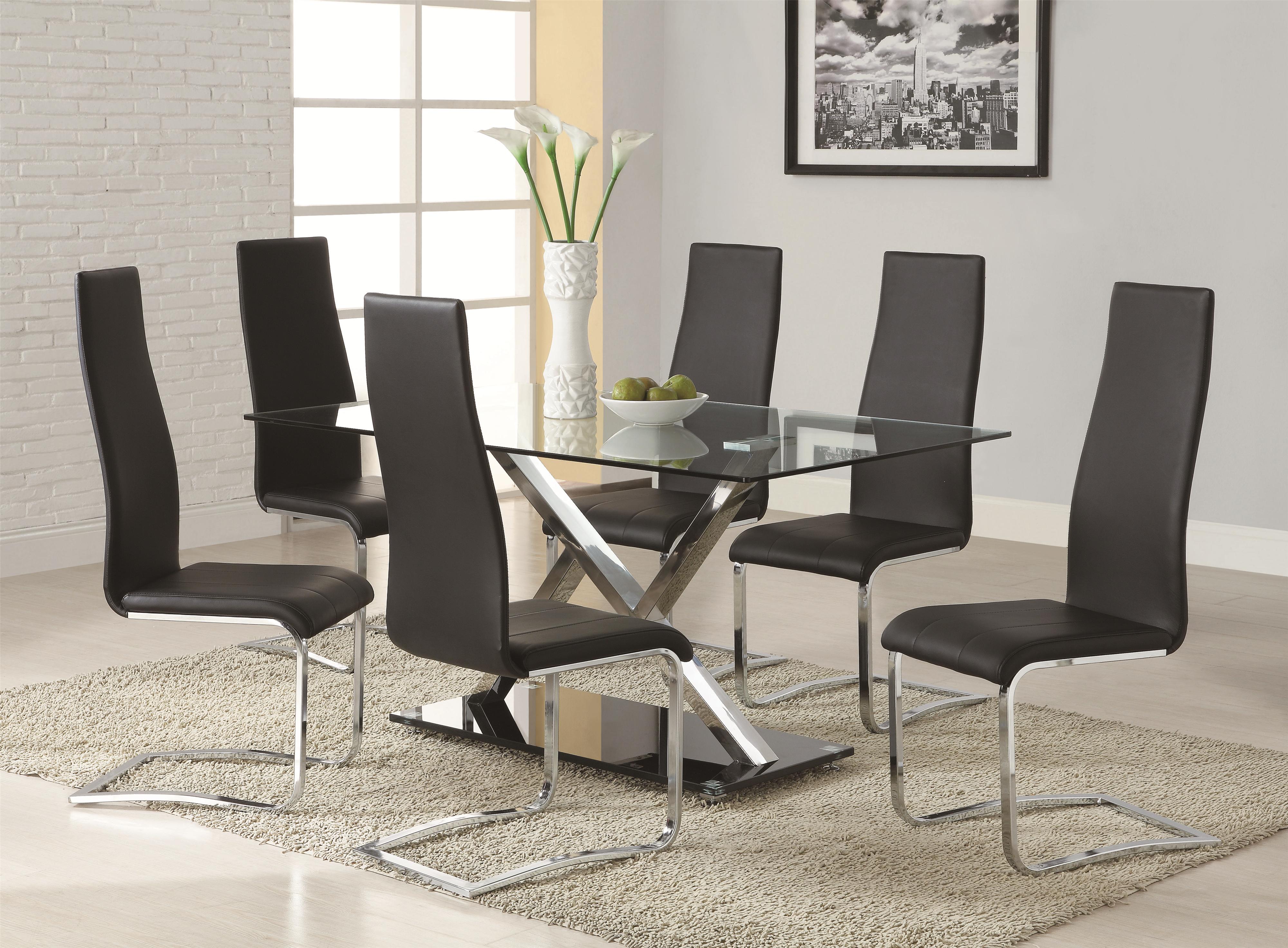 Black chair shop chrome legs